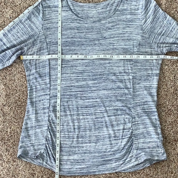 Liz Claiborne Weekend blue/white stripe scoop neck, 3/4 sleeve top Size XL - Picture 6 of 10